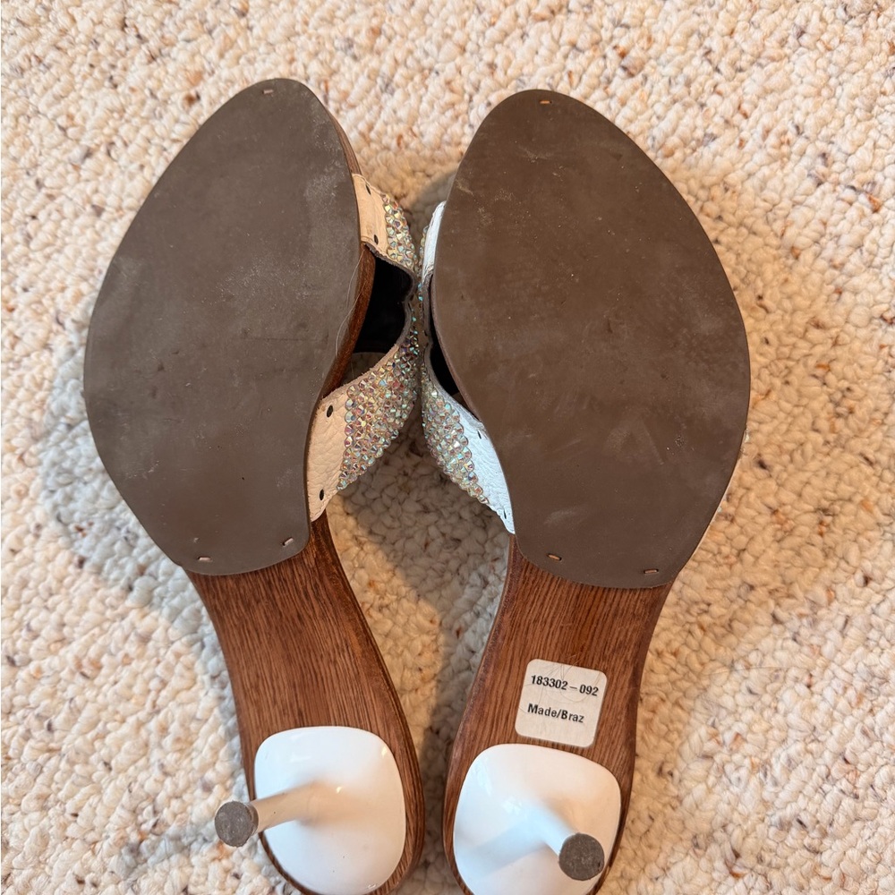 Dr. Scholl's Women's Glitter Mules - Silver - Picture 2 of 10